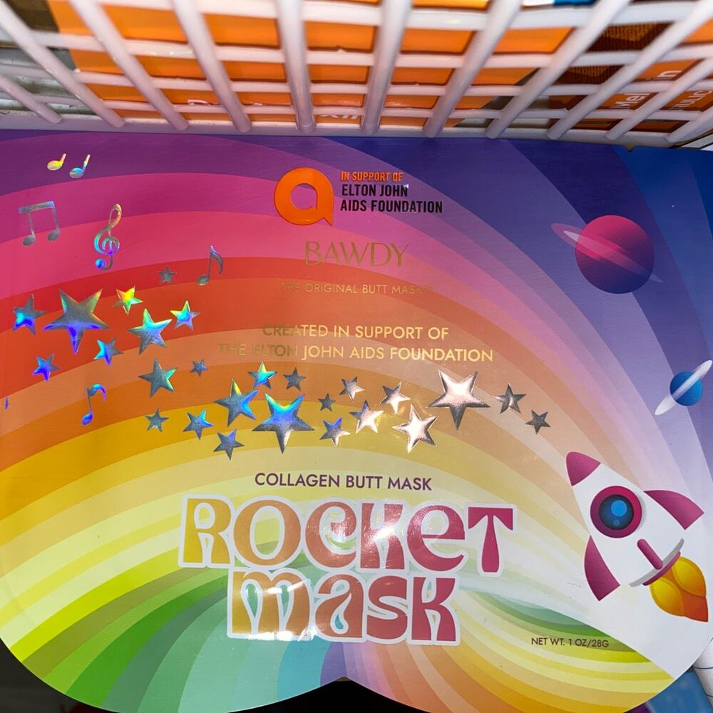 Rocket Mask Collagen Butt Mask Elton John Bawdy Original Butt Mask